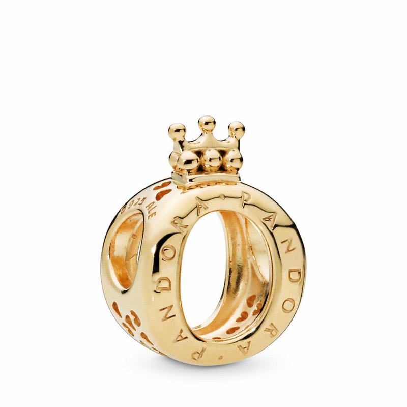 Pandora Shine™ Crown O Charm - 18ct Gold Plated - Canada | UV5247RO